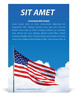 American Flag Ad Template