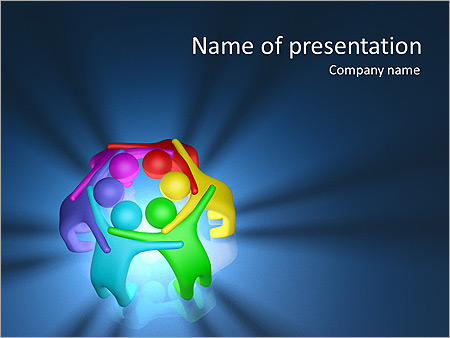 Colorful Teamwork Animated PowerPoint Template - Slide 1