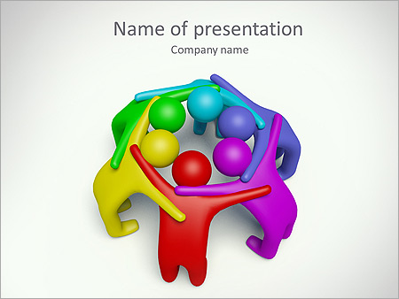 White Teamwork Animated PowerPoint Template - Slide 1