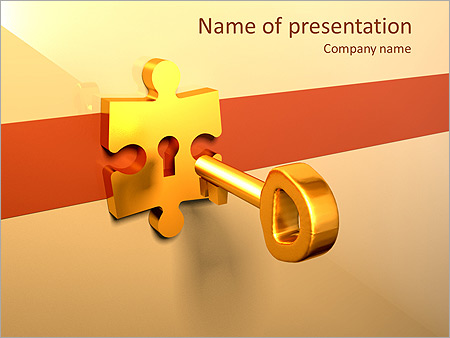 Key to Puzzle Animated PowerPoint Template - Slide 1