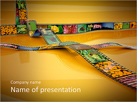 Film Footage Animated PowerPoint Template - Slide 1