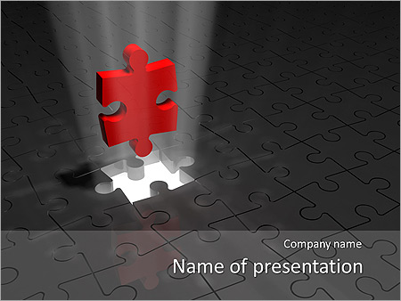 3D Puzzle Animated PowerPoint Template - Slide 1