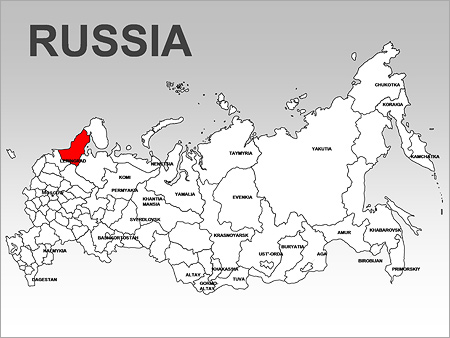 Russia Maps for PowerPoint