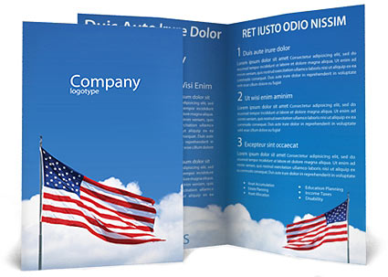 American Flag Brochure Template