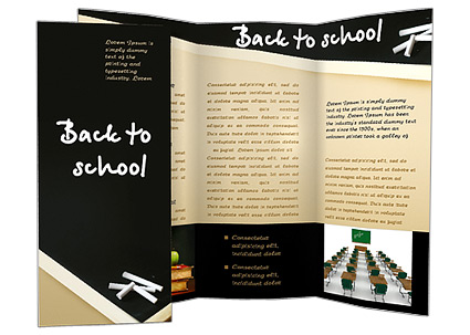 Back to School Words Brochure Template