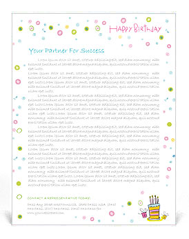 Birthday Letterhead Template