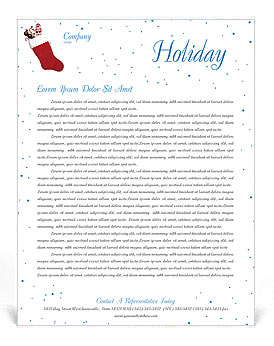 Christmas Holiday Letterhead Template