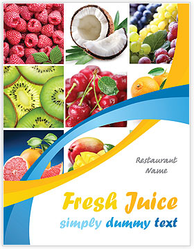 Fresh Juice Menu Template