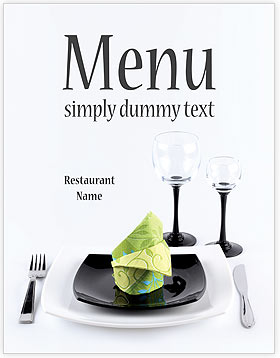 Dining Table Menu Template