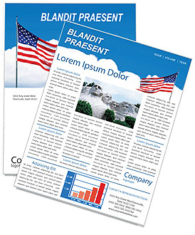 American Flag Newsletter Template