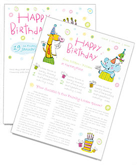 Birthday Newsletter Template