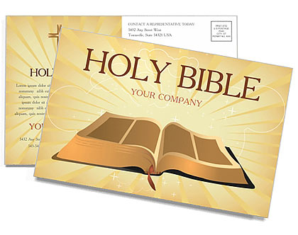 Holy Bible Postcard Template