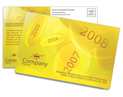 Year 2008 Postcard Template