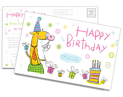 Birthday Postcard Template