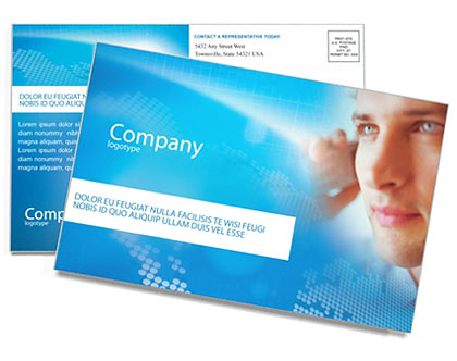 Telecommunication Postcard Template