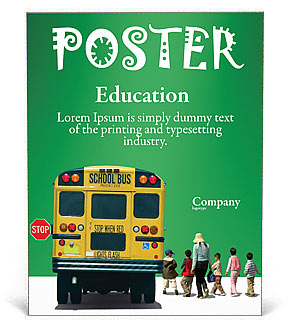 School Bus Poster Template