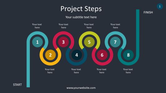 Project Steps PowerPoint Infographics