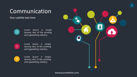 Communication PPT Diagrams & Chart PowerPoint Infographics