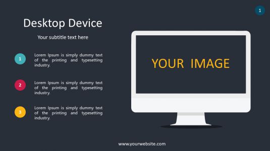 Desktop Device PowerPoint Infographics
