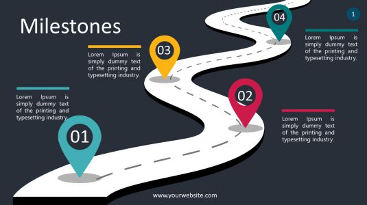 Milestones PowerPoint Infographics