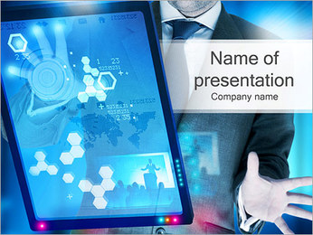 High Tech Touch Screen PowerPoint Template