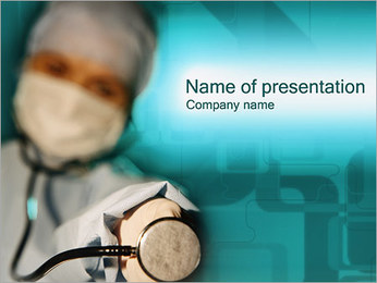 Doctor with Stethoscope PowerPoint Template