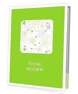 Green Vector Flowers Presentation Folder