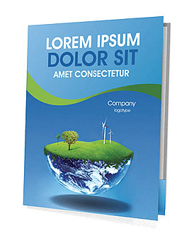 Globe with Wind Turbines Presentation Folder